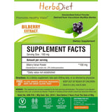 Standardized Extracts - Herbadiet Bilberry 25% Anthocyanosides Powder Extract Eye Health Supplement