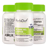 Betaine HCL + Pepsin 500mg Capsules