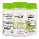 Super Greens Powder Capsules Moringa, Spirulina, Wheatgrass Vitamins & Minerals