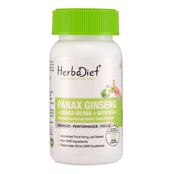 Ginkgo Biloba, Panax Ginseng with Gotu Kola Extract Capsules