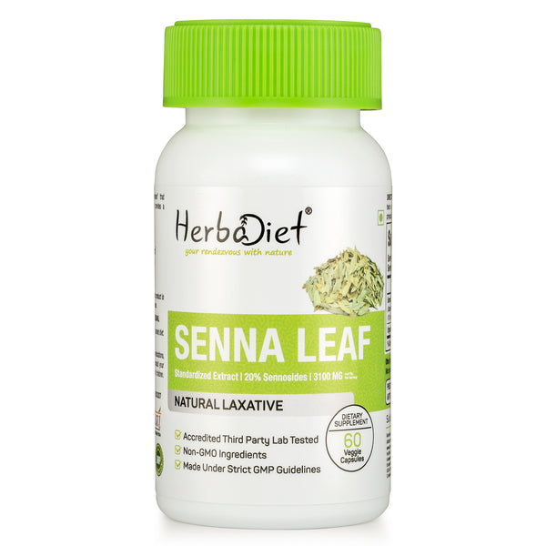 Herbadiet Senna 20% Calcium Sennosides Extract 400mg Vegetarian Capsules