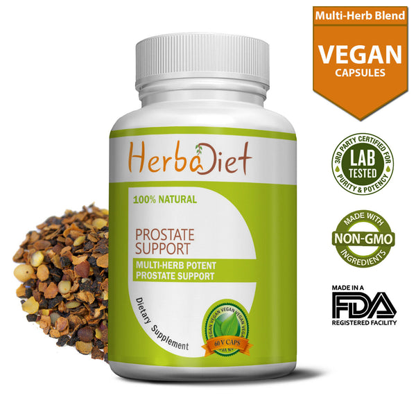Prostate Support Supplement Capsules with Saw Palmetto, Pygeum Bark, Green Tea, Lycopene, Cat's Claw & Reishi Mushroom