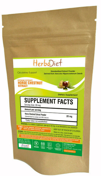 AESCIN Horse Chestnut Extract Powder 98% PURE Varicose Veins Circulatory Support