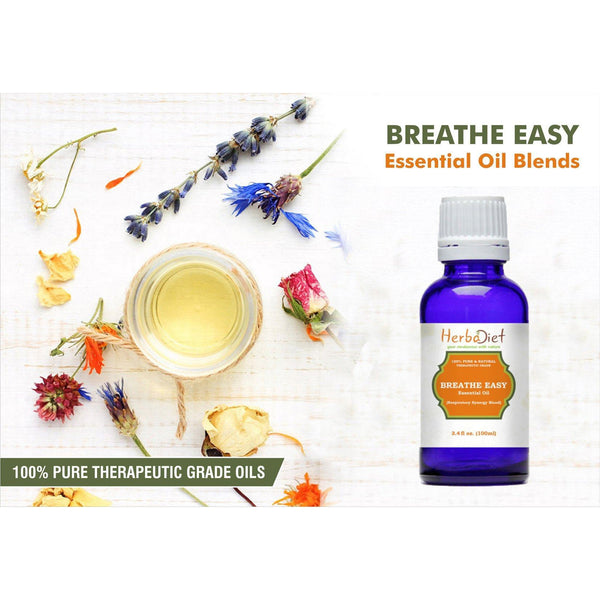 Essential Oil Blends - Breathe Easy Essential Oil Blend Respiratory Synergy Pure Therapeutic Grade Oils