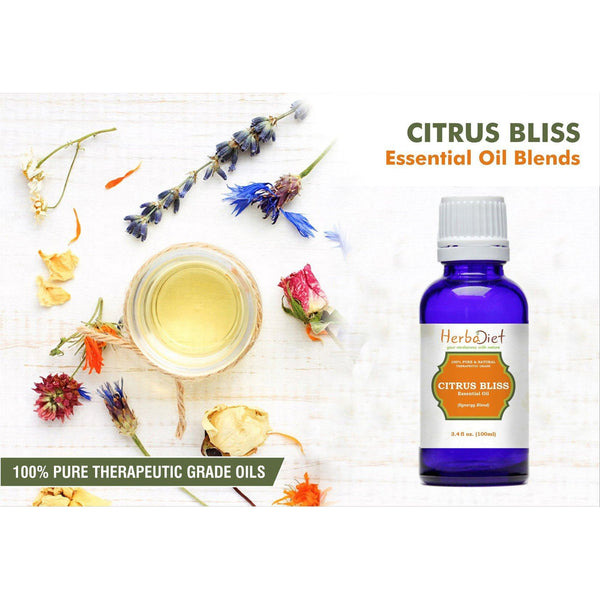 Essential Oil Blends - Citrus Bliss Essential Oil Blend Mask Unpleasant Smell Therapeutic Grade Oils