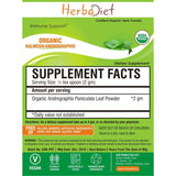 Organic Herb Powders - Herbadiet USDA Organic Andrographis Paniculata Leaf Powder Kalmegh Supplement