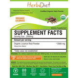 Organic Herb Powders - Herbadiet USDA Organic Licorice Root Powder Glycyrrhiza Glabra Supplement