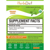 Organic Herb Powders - Herbadiet USDA Organic Stevia Leaf Powder GRADE A Natural Sweetener