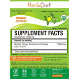 Organic Herb Powders - Herbadiet USDA Organic Tribulus Terrestris Powder Supplement Testosterone Muscle Booster