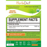 Organic Herb Powders - USDA Organic 100% PURE Green Tea Leaf Powder PREMIUM Weight Loss Slimming Tea