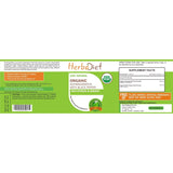 Organic Single Herb Capsules - Herbadiet USDA Organic Ashwagandha Root 500mg Veg Capsules Enhanced Absorption