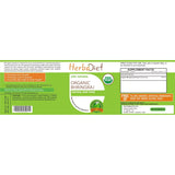 Organic Single Herb Capsules - Herbadiet USDA Organic Bhringraj Fruit 400mg Veg Capsules Eclipta Alba Hair Tonic Supplement