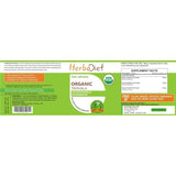Organic Single Herb Capsules - Herbadiet USDA Organic Triphala Fruit 400mg Veg Capsules Digestive Support Detox Supplement