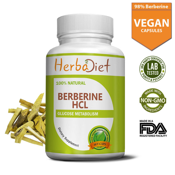 Berberine HCL 98% Extract Capsules