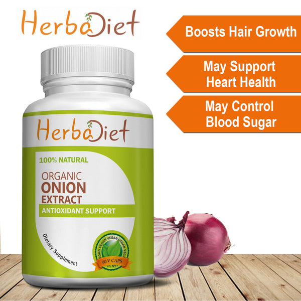 Onion Extract Capsules Quercetin Antioxidant Vegan Allium Cepa Hair