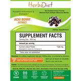 Standardized Extracts - Herbadiet Acai Berry 5% Vitamin C Powder Extract Anti-oxidant Supplement