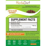 Standardized Extracts - Herbadiet Cat's Claw 3% Oxindole Alkaloids Powder Extract Supplement Immune Support