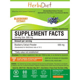 Standardized Extracts - Herbadiet Natural Antioxidants Blueberry Extract 10:1 Powder Memory Supplement