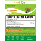 Standardized Extracts - PURE Berberine HCL 98% Extract Powder Blood Sugar Control Boosts Glucose Support