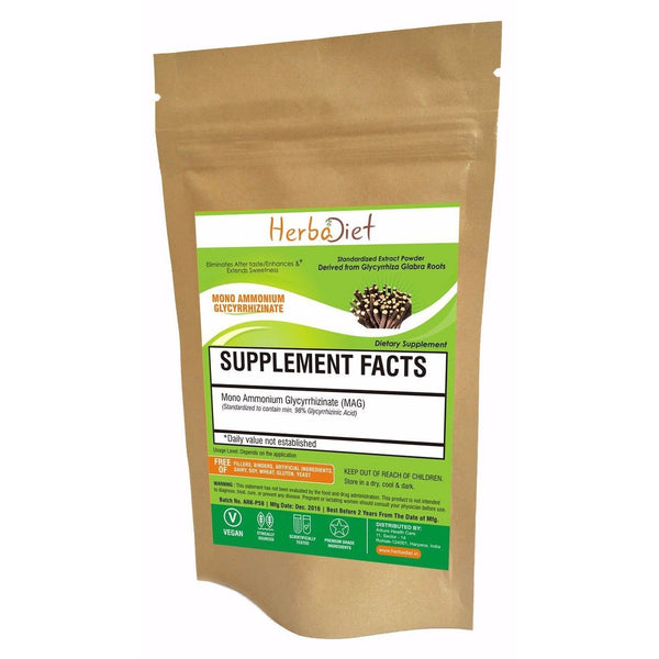 Standardized Extracts - PURE Mono Ammonium Glycyrrhizinate MAG EP 98% Licorice Root Glycyrrhiza Glabra