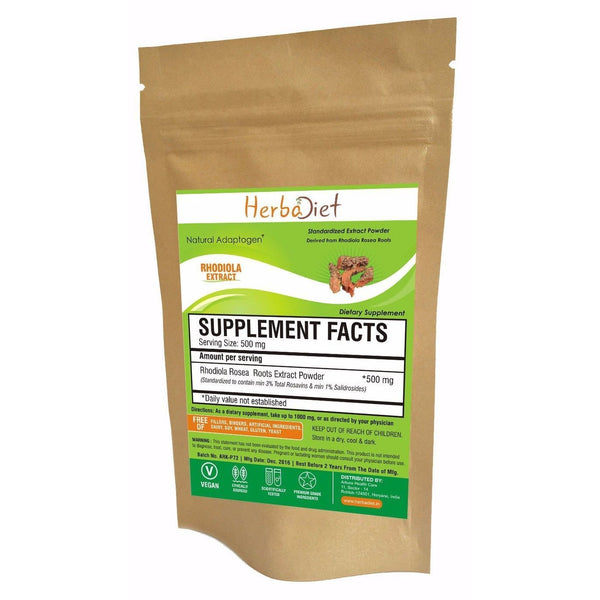 Standardized Extracts - PURE Rhodiola Rosea 3% Rosavins 1% Salidrosides Extract Powder Natural Adaptogen