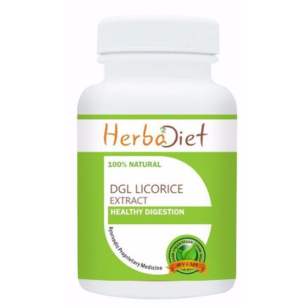 Standardized Single Herb Extract Capsules - Deglycyrrhizinated Licorice DGL Extract 500mg Veg Capsules Digestive Support