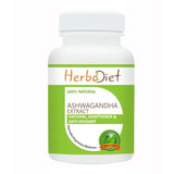 Standardized Single Herb Extract Capsules - Herbadiet Ashwagandha Extract 20% Withanolides 500mg Vegetarian Capsules | Ashwagandha Online