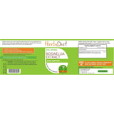 Standardized Single Herb Extract Capsules - Herbadiet Boswellia Serrata Extract 75% Boswellic Acids 500mg Vegetarian Capsules