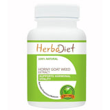 Standardized Single Herb Extract Capsules - Herbadiet Horny Goat Weed Extract 20% Icariin 500mg Vegetarian Capsules Supplement