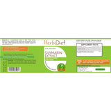 Standardized Single Herb Extract Capsules - Herbadiet Milk Thistle 80% Silymarin Extract 500mg Vegetarian Capsules Liver Detox Supplement
