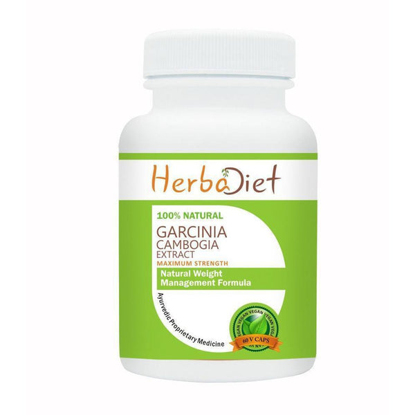Standardized Single Herb Extract Capsules - Herbadiet PURE Garcinia Cambogia 75% Extract 500mg Vegetarian Capsules