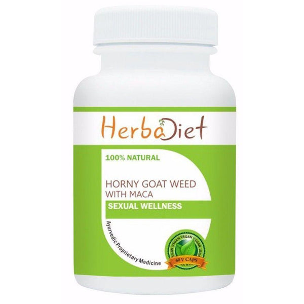 Standardized Single Herb Extract Capsules - HORNY GOAT WEED W/- MACA Extract Veg Capsules Sexual Vitality Testosterone Boost