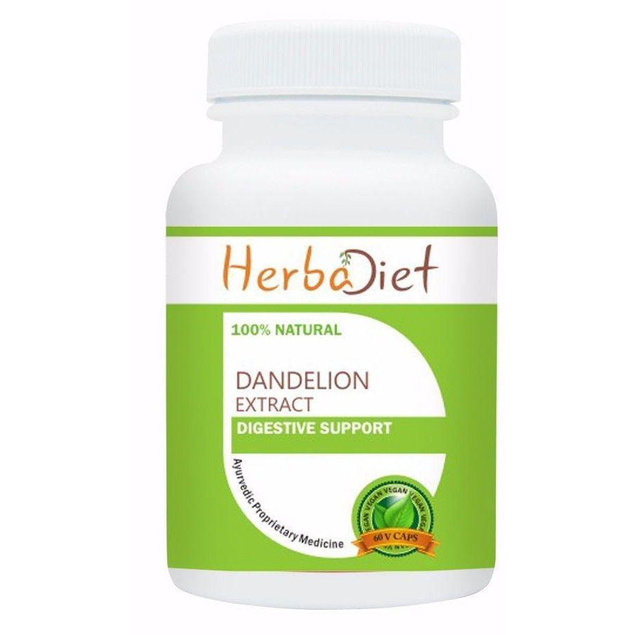 Standardized Single Herb Extract Capsules - PURE Dandelion Root Extract 10:1 500mg Veg Capsules Liver & Digestive Support