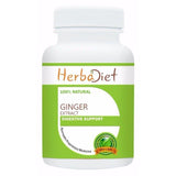 Standardized Single Herb Extract Capsules - PURE Ginger Extract 500mg Vegan Capsules Digestive Support Anti-Inflammatory