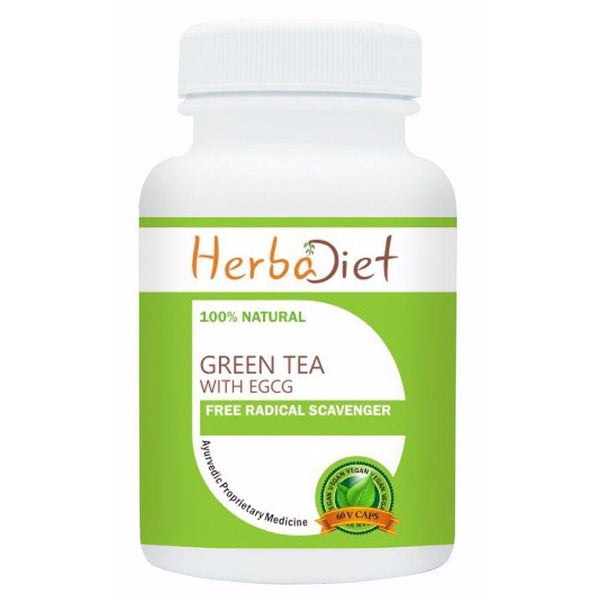 Standardized Single Herb Extract Capsules - PURE Green Tea Extract 90% Polyphenols 50% EGCG Vegan 500mg Capsules Antioxidant