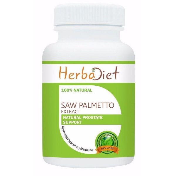 Standardized Single Herb Extract Capsules - PURE Saw Palmetto Extract 45% Fatty Acids Vegan 500mg Capsules Prostate Support