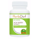 Standardized Single Herb Extract Capsules - Super Potent Acai Berry Extract 10:1 Veg 500mg Capsules Antioxidant Energy Detox